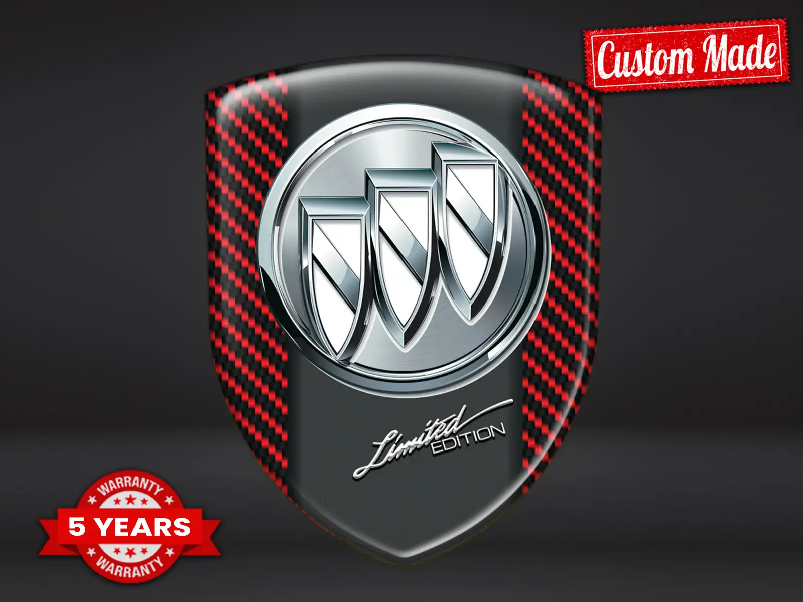 Buick Emblema En Relieve Máximo Resistentes Pro Rendimiento